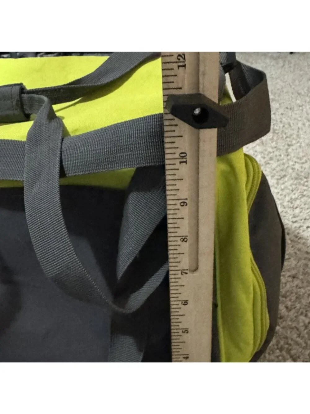 PUMA Procat Duffel Bag Neon Yellow Gray Gym Travel Sports Shoulder Strap